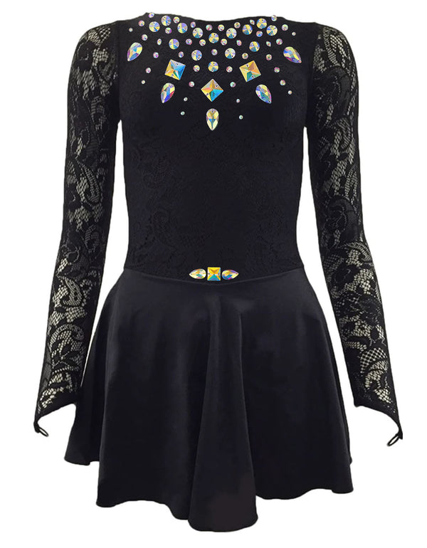 Black "inbetween" Dance Dress with Stones