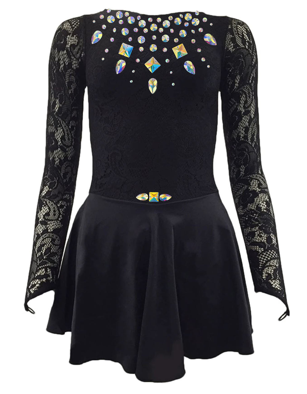 Black "inbetween" Dance Dress with Stones