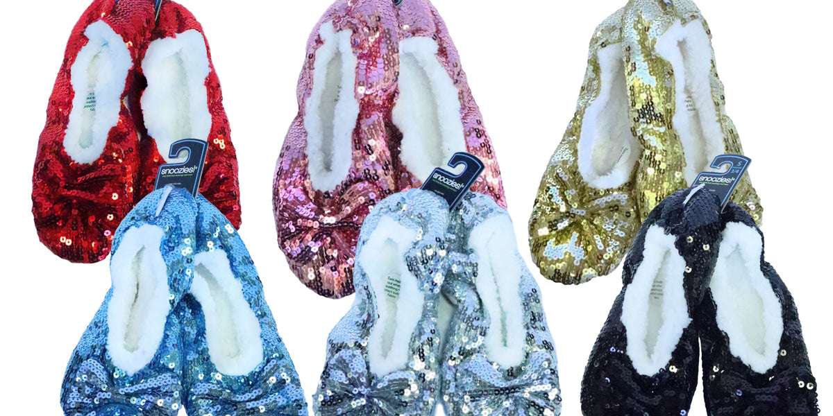 Snoozies glitter cheap slippers